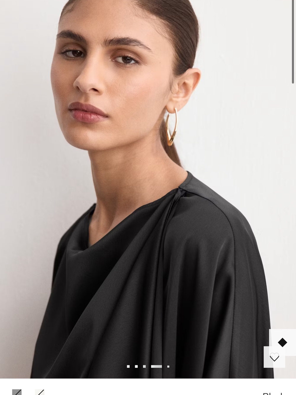 NWT Ruched satin blouse - Picture 3 of 6